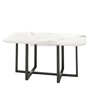 Ensemble de table à manger moderne en bois et métal de luxe, 6 places, tables avec chaises, meubles de salon, ensembles de meubles de restaurant, chaises - Product Image 6
