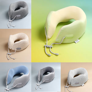 100% bantal perjalanan busa memori murni penting untuk pesawat mobil perjalanan kantor Napping berkemah disesuaikan bahan katun Logo - Product Image 6