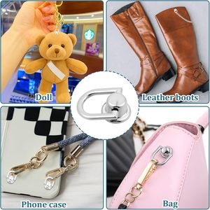 Anillos en D giratorios con tornillo de bola para bolsos, remaches metálicos para cuero - Product Image 2