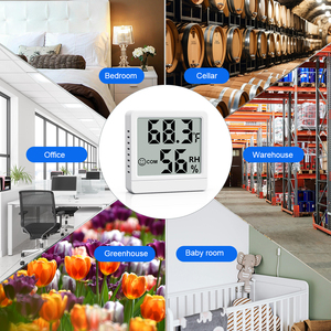 Độ chính xác cao ± 1 ℃ Nhiệt kế kỹ thuật số ẩm kế LCD hiển thị điện tử Nhiệt kế màn hình độ ẩm kỹ thuật số - Product Image 2