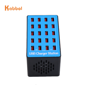 Estación de Carga Eléctrica USB de 20 Puertos y 100W, Cargador de Escritorio QC2.0 con Salida de 5V/2.4A y Corriente de 2A, Material Ignífugo ABS para PC y Laptop - Product Image 6