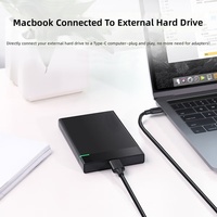 Kabel Hard Drive Eksternal USB 3.0 Kecepatan Tinggi Tipe-C ke Micro-B dengan Selubung PVC dan Konduktor Tembaga Murni untuk Laptop, Smartphone, dan Tablet