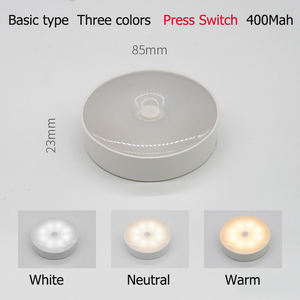 Mini luz nocturna con Control táctil, lámpara inalámbrica con Sensor de movimiento redondo para dormitorio, armario, cocina, lámparas de pared - Product Image 3