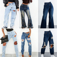 Vêtements en stock pour femmes : Hauts, Robes décontractées, Jeans en denim surplus, Vêtements d'occasion, Jeans et pantalons pour femmes à taille haute et coupe large, Vente en gros