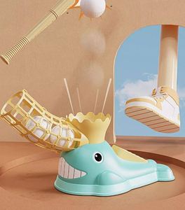 Set de Lanzador de Béisbol de Plástico Divertido con Bate de Entrenamiento, Juguete de Lanzamiento de Béisbol con Catapulta de Ballena, Juego de Béisbol para Niños - Product Image 2