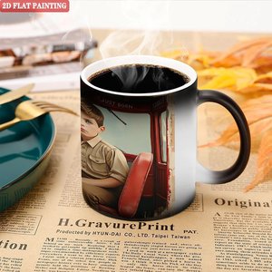 Heat Activated <b>Ceramic</b> <b>Mug</b> 11oz Frosted Black Custom Print Color Shift Cup - Product Image 5