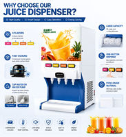 OEM Aanrechtmodel Koude Drankendispenser 4 Spuitmonden Automatische Meng- en Fruitpersmachine Fruitdrank Dispenser
