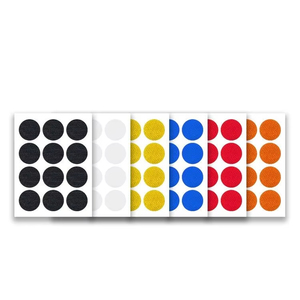 Gancho e <span class=keywords><strong>Loop</strong></span> Fixadores Dupla Face Auto-adesivo Nylon Coin Polka Dot Velcroes Personalizado Circular Acessórios de Segurança Velcroes - Product Image 4