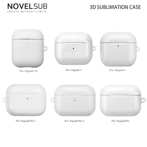Funda de sublimación 3D para AirPods 1 2 3 4 Pro 1 2 3, de PC recubierto, para impresión personalizada DIY, con correa y cubierta protectora. - Product Image 6