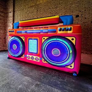 Caja de pluma inflable de radio inflable de iluminación para decoración de festivales de música - Product Image 6