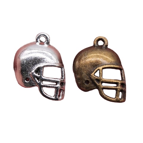 Sport Charms American Football Helmet Charm for Jewelry Making Keychain Brooch DIY Accessories