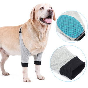 Dog Knee Pads Front <b>Leg</b> Protectors Grey Cloth Joint <b>Warmers</b> For Autumn Winter - Product Image 1