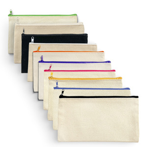 Colorful Zipper Pencil <b>Bag</b> Canvas Pencil Case For <b>School</b> Office Use Pencil Pouch Zippered Canvas Pencil <b>Bag</b> - Product Image 3
