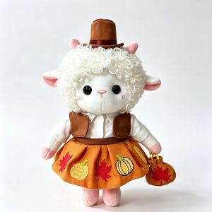 Muñeco de Peluche de Oveja Rizada con Relleno de Algodón PP, 25 cm de Altura - Juguete de Disfraces para Regalos de Navidad y Halloween, Edades 14+ - Product Image 5