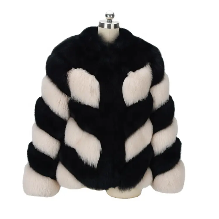 Autumn Winter 100% Fox Fur Winter Excellent Fox Women Jacket Natural Fur Coat