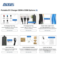 AUXUS vente en gros chargeur EV Portable 16Amp 3.5kW chargeur de voiture électrique à commutation de courant 5 pour véhicule électrique