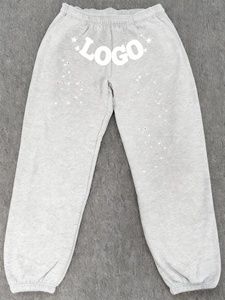 <span class=keywords><strong>Pantaloni</strong></span> Jogger Unisex in Felpa French Terry Pesante 450G, Stile Casual Streetwear con Logo Stampato a Rilievo, Vendita all'Ingrosso - Product Image 2