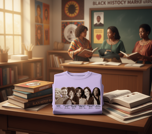 T-Shirt da Donna Comfort Colors, Manica Corta, Collo Tondo, 100% Cotone, Design Stampato 'Empowerment', Abbigliamento per il Mese della Storia Nera - Product Image 2