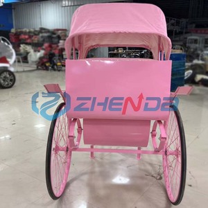 Factory selling high-quality <b>pink</b> rickshaws two-wheeled special transport manufacturers selling rickshaws - Product Image 2