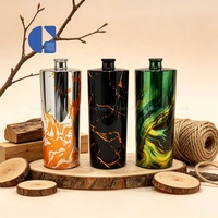 Botella de Perfume de Vidrio de Lujo, Multiusos, 30ml 50ml 100ml 200ml, Recargable, con Pulverizador y Tapa