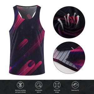Camiseta sin mangas transpirable para hombre, ultraligera, para entrenamiento, personalizada con sublimación térmica, chaleco para correr - Product Image 5