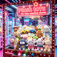 Peluche de haute qualité de 8 pouces, styles variés, pour machine à griffes, vente en gros, douce et moelleuse, en coton PP, poupée en peluche de dessin animé