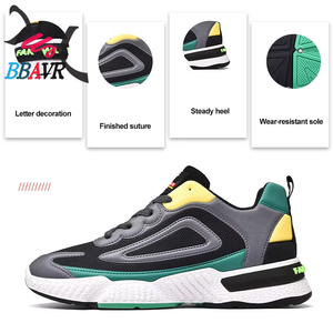 Vente de chaussures de sport pour hommes en tissu PVC à semelle épaisse, chaussures de sport pour hommes de haut niveau - Product Image 2