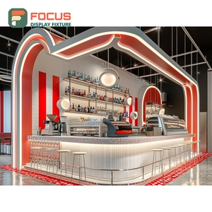 Contemporary Coffee Display Cabinet <b>Corner</b> Glass Door Merchandise Area Matte White Cafe Cabinet - Product Image 3