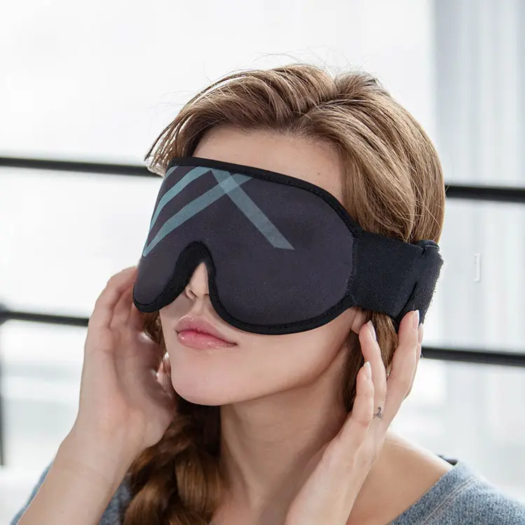 Patente Built-In Música Conexão com a Maioria Dos Dispositivos Sem Fio LED Terapia Olho Máscara do Sono Do Bluetooth Inteligente