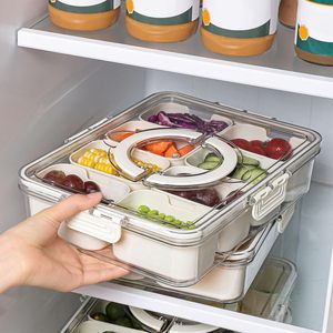 Boîte à Snacks avec Couvercle, <span class=keywords><strong>Plateau</strong></span> de Service Divisé avec Poignée, Contenants pour Snacks, Noix et Plats de Fête - Product Image 5