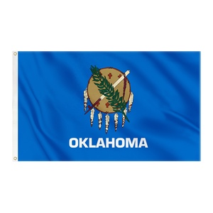 Premium-Qualität 3x5FT Oklahoma State Flagge Maßgefertigte Flagge Banner Doppelt Genäht Polyester Messingösen für Party Paraden Dekoration - Product Image 1