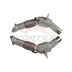 Vortex High Flow Downpipe fits SF90 Stradale 4.0L V8 Racing Exhaust with Integrated Heat Shielding and Catalytic Converter - Product Image 3