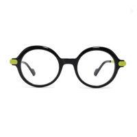 À la mode prêt Stock luxe rétro rond Vintage acétate cadre optique ordinateur lunettes cadre accepter imprimer personnaliser Logo