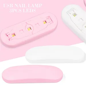 LULAA Mini 6W <b>Nail</b> Dryer LED UV Lamp USB Gel Varnish Curing Machine <b>Nail</b> Art Equipment 3 LEDS Beads Manicuring <b>Nail</b> <b>Tool</b> - Product Image 4