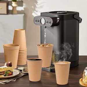 Bicchieri di Carta Marrone Usa e Getta da 12 oz, Spessi per Bevande Calde e Fredde, per Riunioni, Casa, Caffetterie - Product Image 3