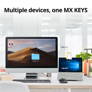 مفاتيح Logitech MX الأصلية ، لوحة مفاتيح للألعاب GHz ، إضاءة خلفية مزدوجة الوضع ، لوحة مفاتيح لاسلكية قابلة لإعادة الشحن