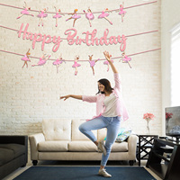 Banderoles et décorations en spirale personnalisées en papier rose pour fête d'anniversaire de danseuse, pour Thanksgiving et les fêtes de Pâques