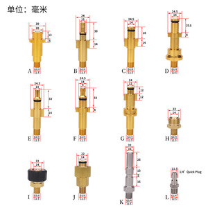Boquilla de pistola pulverizadora de espuma Mingou, totalmente de cobre, de 1.25 mm, para limpiador de alta presión, lavado de autos y desengrasado - Product Image 5