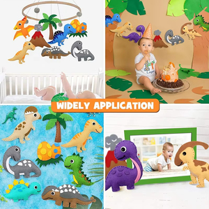 ชุดเย็บผ้ากำมะหยี่รูปไดโนเสาร์แบบทำมือชุดงานฝีมือสำหรับเด็กผู้เริ่มต้นศึกษางานประดิษฐ์ตุ๊กตาไดโนเสาร์ยัดไส้สำหรับเด็กผู้หญิงเด็กผู้ชาย - Product Image 6