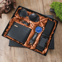 Coffret Cadeau OEM 6 Pièces pour Homme : Montre à Quartz, Portefeuille, Ceinture, Stylo, Parfum – Acier Inoxydable, Promotionnel, Idéal pour Clients et Cadeaux d'Affaires – Vente Chaude