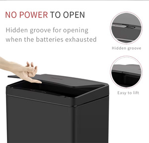 <span class=keywords><strong>Cubo</strong></span> de <span class=keywords><strong>Basura</strong></span> Inteligente de Acero Inoxidable con Sensor Automático, Diseño Elegante, Gran Capacidad de 50L, Color Negro, para Cocina, Hogar y Baño - Product Image 5
