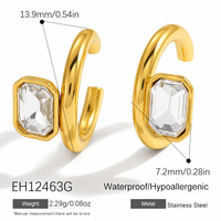 Boucles d'oreilles géométriques irrégulières à pampilles en acier inoxydable plaqué or 18 carats SUMMLY, légères et élégantes, idéales pour les rendez-vous et les soirées.
