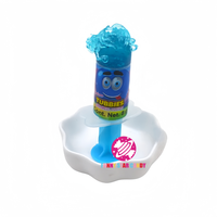 Bonbons et bonbons en gros liquide confiserie saveur de fruits colorés fou forme de cheveux seringue presser gelée liquide bonbons