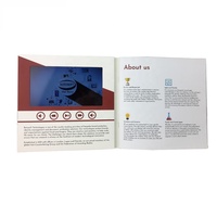 Album de mariage numérique de luxe populaire avec écran LCD de 7 pouces pour invitations de mariage, brochure vidéo reliée en lin