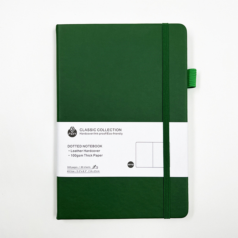 A5 หน้าด้านในพิมพ์จุดสีเขียวเข้ม