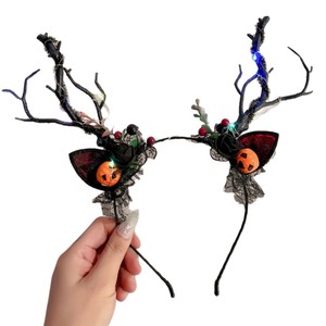 Serre-têtes lumineux d'Halloween en gros, pinces à cheveux lumineuses amusantes et accessoires photo pour la décoration de fête - Product Image 1