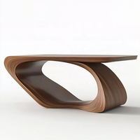 Offre Spéciale Table basse moderne en bois de chêne massif de Style nordique Mobilier d'intérieur de luxe pour la maison Salon Design en acier antique