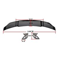 Aileron de coffre arrière universel en ABS, style GT, pour berline et hayon, sans perçage, noir brillant, accessoires extérieurs de voiture