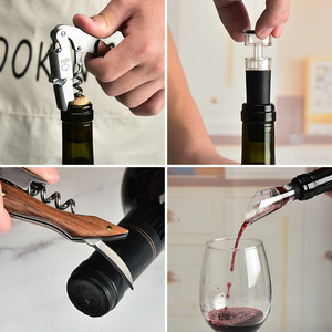 Juego de Herramientas para Abrir Botellas de Vino Multifuncional, Moderno y Minimalista, de Acero Inoxidable y Negro - Venta al por Mayor - Product Image 5