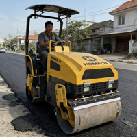 Rouleau compresseur professionnel et machine à compacter - Mini-compacteur pour projets de construction et de pavage
